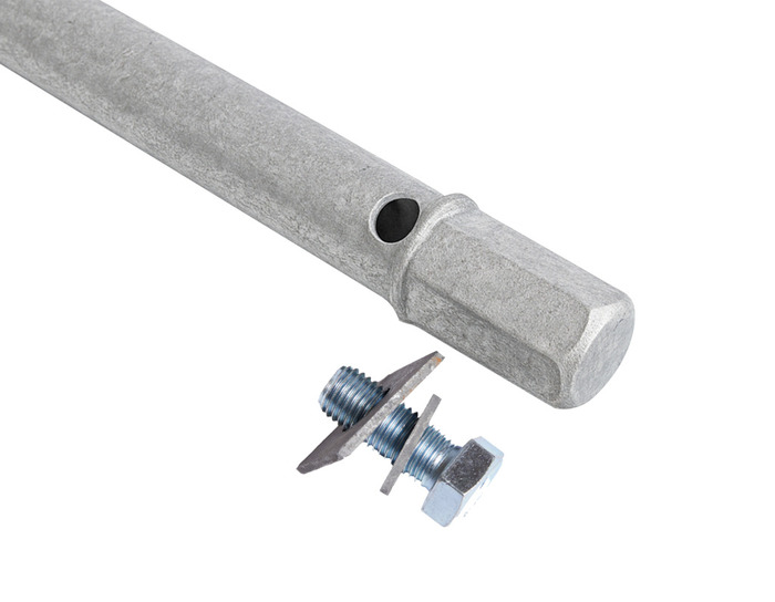 HORTUS jordskrue i galvanisert stål Ø25 x 750 mm